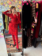 Load image into Gallery viewer, Scarlet Silk Nina Ricci Dress