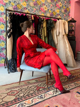 Load image into Gallery viewer, Scarlet Silk Nina Ricci Dress