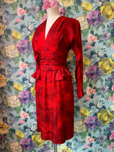Load image into Gallery viewer, Scarlet Silk Nina Ricci Dress
