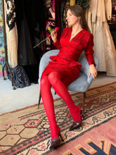 Load image into Gallery viewer, Scarlet Silk Nina Ricci Dress