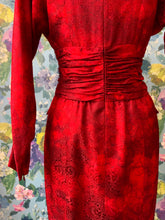 Load image into Gallery viewer, Scarlet Silk Nina Ricci Dress