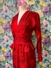 Load image into Gallery viewer, Scarlet Silk Nina Ricci Dress