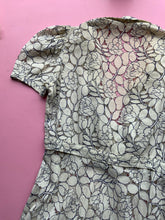 Load image into Gallery viewer, White & Navy Lace Tea Dress