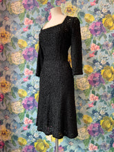 Load image into Gallery viewer, Ribbon Lace Black & White Dress