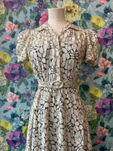Load image into Gallery viewer, White & Navy Lace Tea Dress