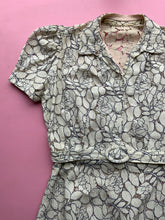 Load image into Gallery viewer, White & Navy Lace Tea Dress