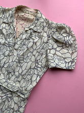 Load image into Gallery viewer, White & Navy Lace Tea Dress
