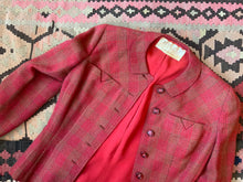 Load image into Gallery viewer, Raspberry Tweed Skirt Suit