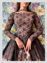 Load image into Gallery viewer, Black &amp; Pink Lace Cocktail Dress from DRESS, in Bridport