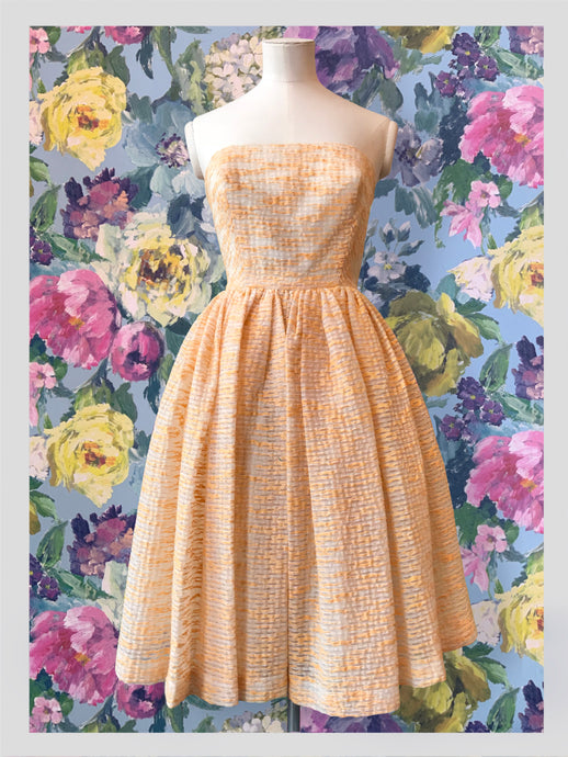Apricot Strapless Party Dress from DRESS, in Bridport