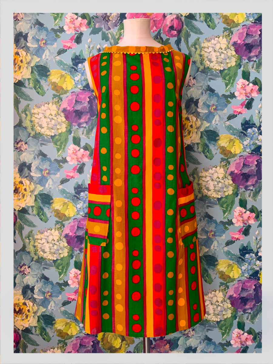 Spotted shift dress on sale