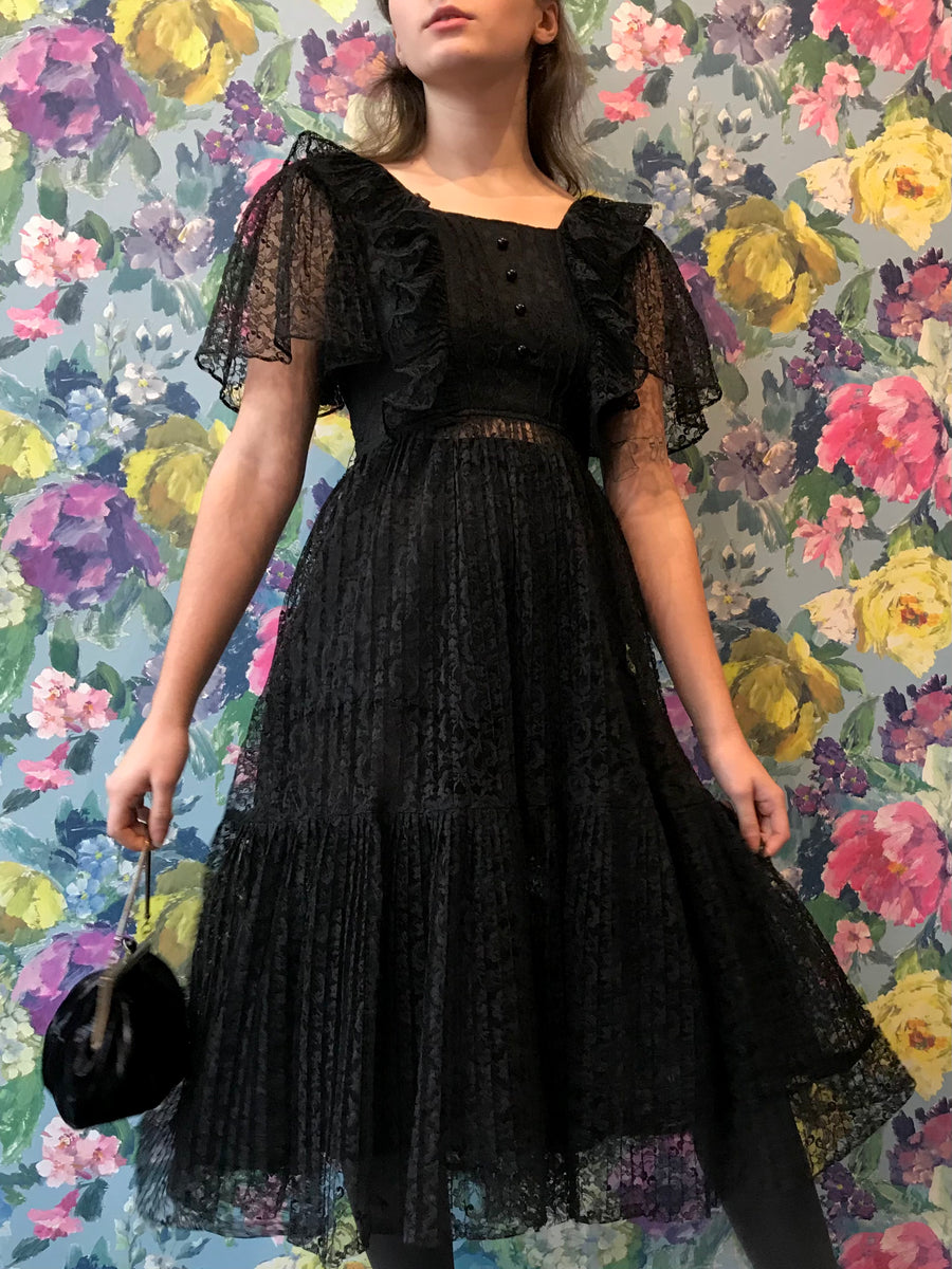 Black lace vintage dress shop