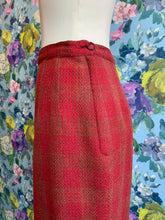 Load image into Gallery viewer, Raspberry Tweed Skirt Suit