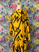 Load image into Gallery viewer, Jil Sander Abstract Black &amp; Yellow Dress