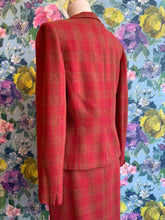 Load image into Gallery viewer, Raspberry Tweed Skirt Suit