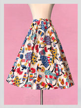 Load image into Gallery viewer, Djembe Drummer Rockabilly Circle Skirt