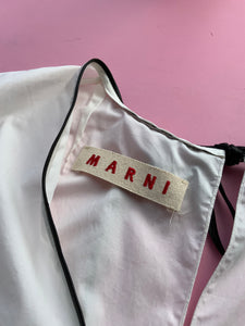 Marni Cotton & Leather Blouse