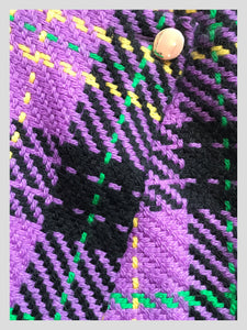 Yuki Torii Purple Knit Wool Wrap Skirt from Dress, in Bridport