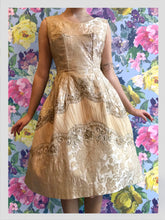 Load image into Gallery viewer, Champagne &amp; Chiffon Beaded Cocktail Dress