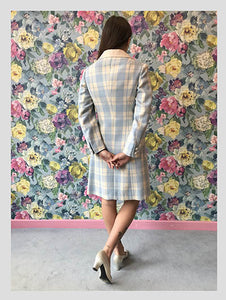 Baby Blue Checked Coat from Dress, in Bridport