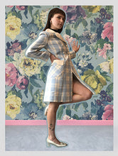 Load image into Gallery viewer, Baby Blue Checked Coat from Dress, in Bridport