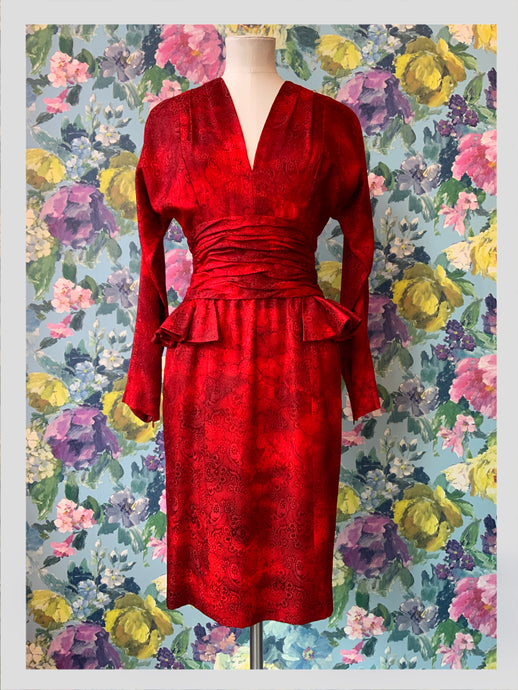 Scarlet Silk Nina Ricci Dress