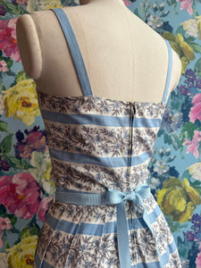 Blue & White Striped Cotton Frock