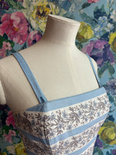 Load image into Gallery viewer, Blue &amp; White Striped Cotton Frock