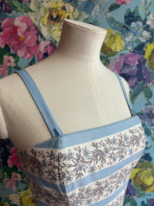 Blue & White Striped Cotton Frock