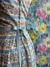 Load image into Gallery viewer, Blue &amp; White Striped Cotton Frock
