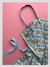 Load image into Gallery viewer, Blue &amp; White Striped Cotton Frock