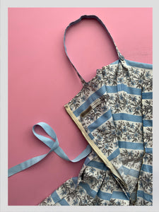 Blue & White Striped Cotton Frock