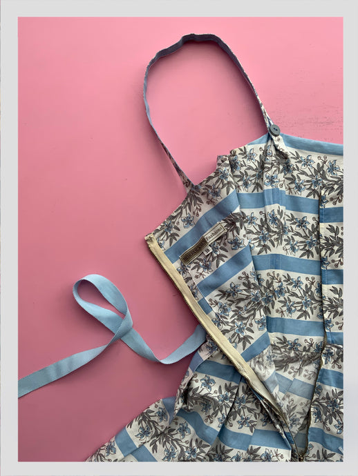Blue & White Striped Cotton Frock