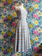 Load image into Gallery viewer, Blue &amp; White Striped Cotton Frock