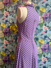 Load image into Gallery viewer, Biba Purple Polkadot Dress