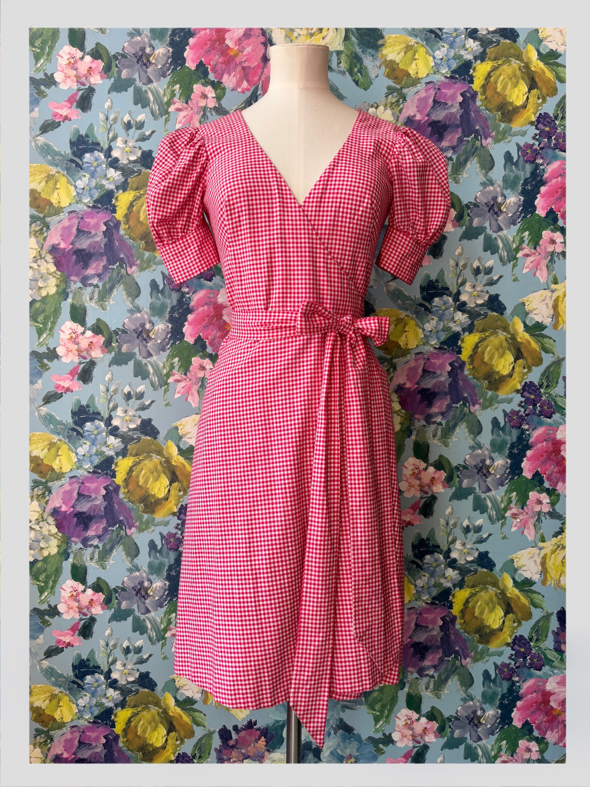 biba pink gingham dress 60s Biba Mod Dress