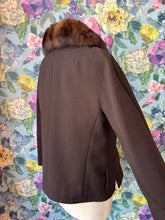 Load image into Gallery viewer, Mocha Wool &amp; Mink Fur Jacket