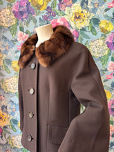 Load image into Gallery viewer, Mocha Wool &amp; Mink Fur Jacket