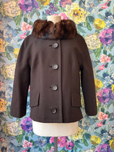 Load image into Gallery viewer, Mocha Wool &amp; Mink Fur Jacket