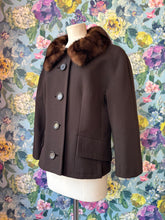 Load image into Gallery viewer, Mocha Wool &amp; Mink Fur Jacket