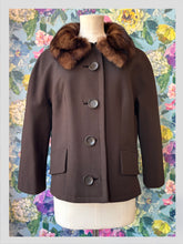 Load image into Gallery viewer, Mocha Wool &amp; Mink Fur Jacket
