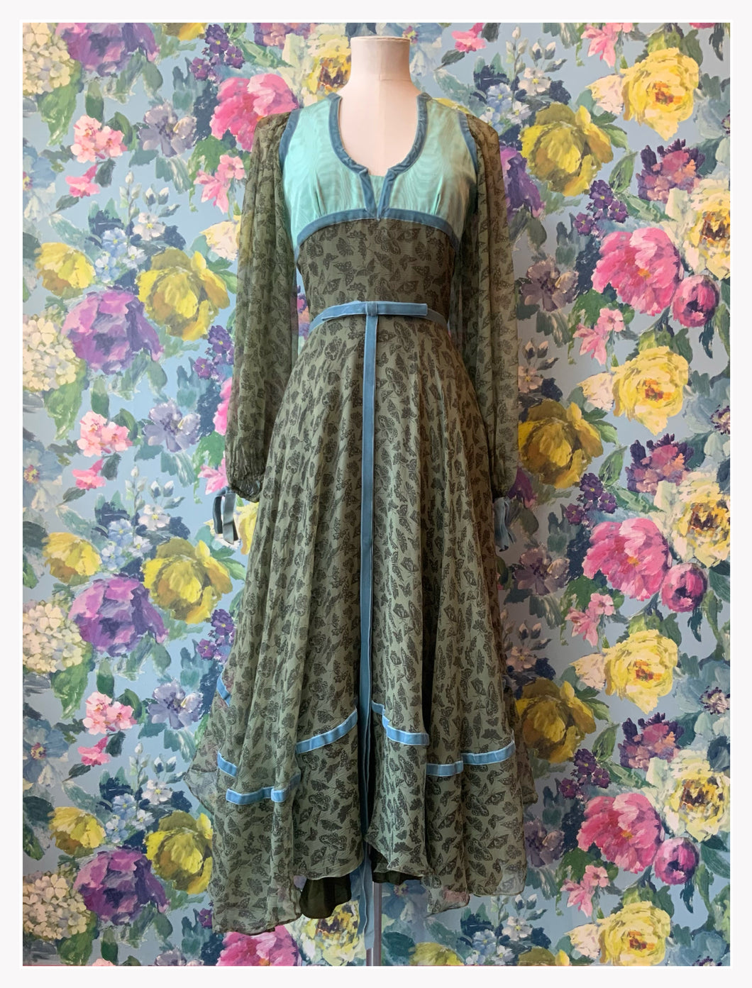 Thea Porter Chiffon Butterfly Dress