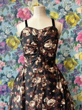 Load image into Gallery viewer, Frank Usher Noir Floral Cocktail Dress