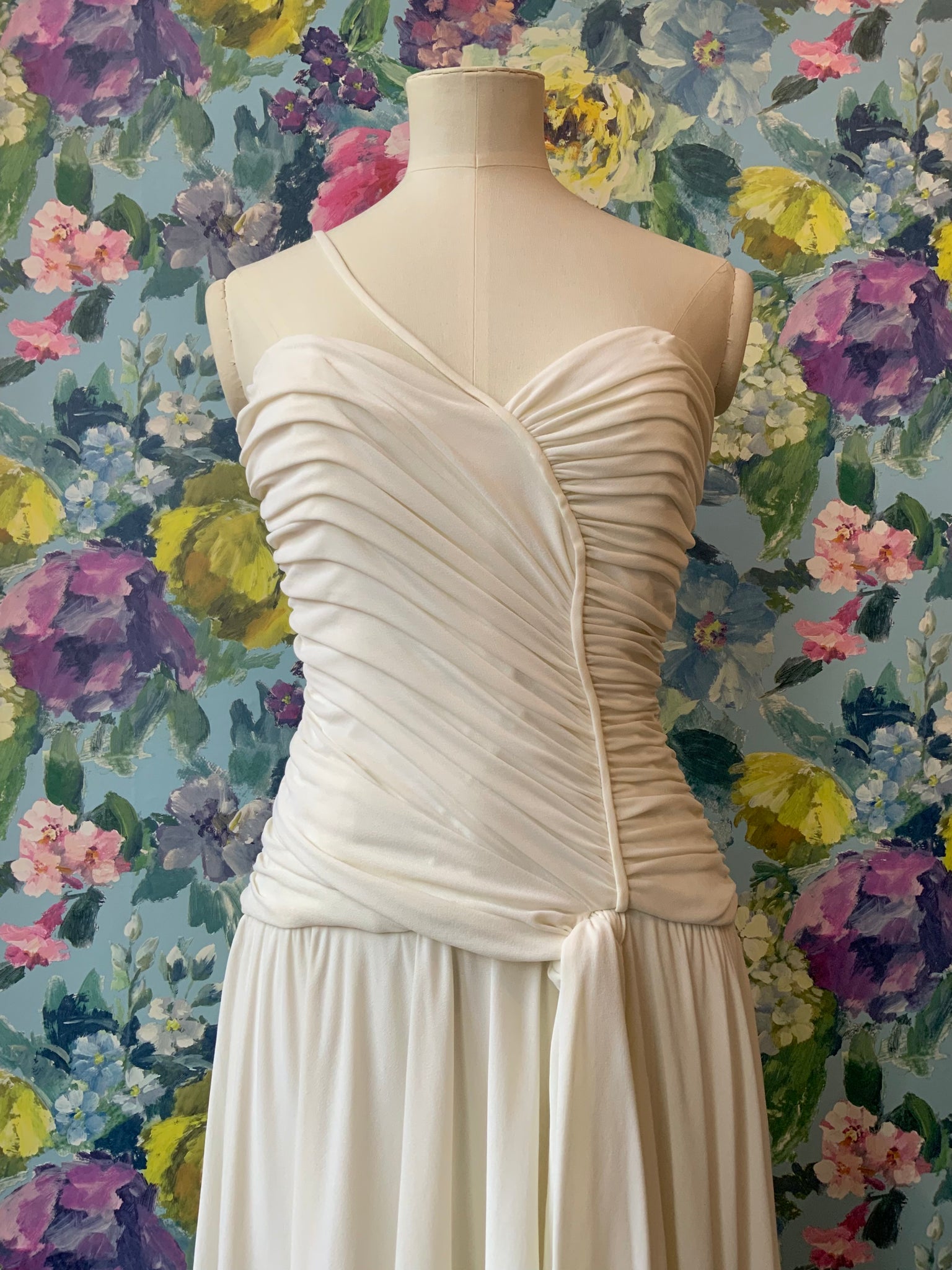 white usher dresses Frank Usher White Jersey Gown – DRESS Bridport