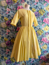 Load image into Gallery viewer, Lemon Yellow Cotton Sun Dress