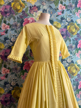 Load image into Gallery viewer, Lemon Yellow Cotton Sun Dress