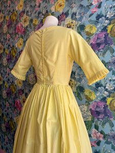 Lemon Yellow Cotton Sun Dress