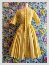 Load image into Gallery viewer, Lemon Yellow Cotton Sun Dress