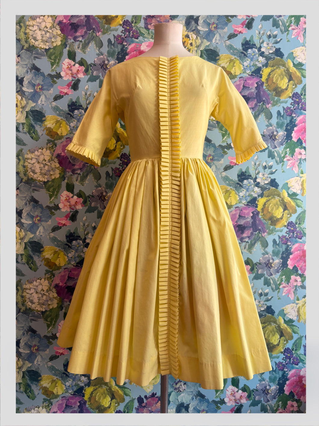 Lemon Yellow Cotton Sun Dress