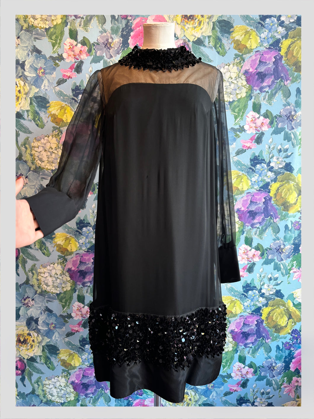 Susan Small Sequin & Chiffon Dress